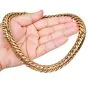 Vintage Dorfman Solid 18K Yellow Gold Wavy Link Choker Necklace