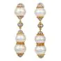 Vintage Buccellati Pearl Diamond 18K Dangle Drop Earrings|Dover Jewelry|