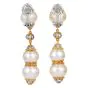 Vintage Buccellati Pearl Diamond 18K Dangle Drop Earrings|Dover Jewelry|