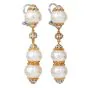Vintage Buccellati Pearl Diamond 18K Dangle Drop Earrings|Dover Jewelry|