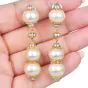 Vintage Buccellati Pearl Diamond 18K Dangle Drop Earrings|Dover Jewelry|