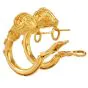 Vintage Zolotas 18K Yellow Gold Greek Ram Head Clip-On Earrings