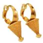 Vintage Zolotas Greek 18K Large Cone Clip On hoop Earrings