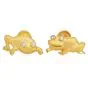Estate 18K Gold Diamond Frog Cufflinks