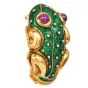 Hidalgo Miami 1990s Ruby 18K Gold Enamel Frog Brooch pin