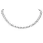 Floral Diamond 4.50cts Tennis Necklace 18K White Gold