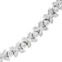 Floral Diamond 4.50cts Tennis Necklace 18K White Gold|Dover Jewelry|