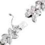 Floral Diamond 4.50cts Tennis Necklace 18K White Gold|Dover Jewelry|