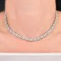 Floral Diamond 4.50cts Tennis Necklace 18K White Gold|Dover Jewelry|