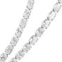 GIA 29.69 carats D-SI Diamond Platinum Oval Brilliant Cut Tennis Necklace                                                                                             