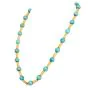 Vintage Turquoise Bead 18K Yellow Gold Necklace 