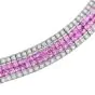 Mystery-Set Pink Sapphire & Diamond 58.60cts 18K Gold Necklace|Dover Jewelry|