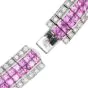 Mystery-Set Pink Sapphire & Diamond 58.60cts 18K Gold Necklace|Dover Jewelry|