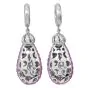 Mystery-Set Pink Sapphire & Diamond 20.07cts 18K Gold Drop Earrings|Dover Jewelry|