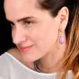 Mystery-Set Pink Sapphire & Diamond 20.07cts 18K Gold Drop Earrings|Dover Jewelry|