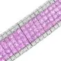 Mystery-Set Pink Sapphire & Diamond 45.80cts Wide 18K Gold Bracelet