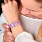 Mystery-Set Pink Sapphire & Diamond 45.80cts Wide 18K Gold Bracelet