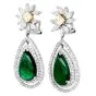 Statement Emerald 17.22cts Diamond 18K Gold Drop Earrings|Dover Jewelry|