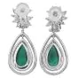 Statement Emerald 17.22cts Diamond 18K Gold Drop Earrings|Dover Jewelry|