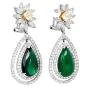 Statement Emerald 17.22cts Diamond 18K Gold Drop Earrings|Dover Jewelry|
