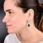 Statement Emerald 17.22cts Diamond 18K Gold Drop Earrings|Dover Jewelry|