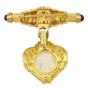 Judith Ripka  Diamond Mother of Pearl 18K Gold Brooch Pendant