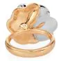 Estate Italian 1.00ct Diamond 18K White Gold Flower Ring