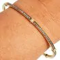 Judith Ripka  Fancy Diamond 18k Yellow Gold Bangle Bracelet