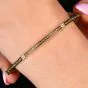 Judith Ripka  Fancy Diamond 18k Yellow Gold Bangle Bracelet