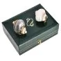 Seaman Schepps Turbo Shell Earrings with Black and White Pearls in 18K Yellow Gold