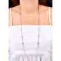 Judith Ripka Long Diamond Chain Necklace in 18k White Gold