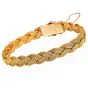 Antique Victorian Braided Diamond Bracelet in 14k Yellow Gold