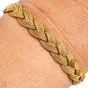 Antique Victorian Braided Diamond Bracelet in 14k Yellow Gold