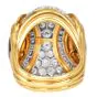 18K Gold Platinum Black Jade & Diamond Dome Cocktail Ring 