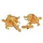 Vintage 18K Yellow Gold Textured Turtle Cufflinks 