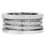 Bvlgari B.Zero1 4-Band Eternity Ring in 18K White Gold Pavé Diamonds