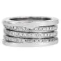 Bvlgari B.Zero1 4-Band Eternity Ring in 18K White Gold Pavé Diamonds