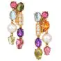 Bvlgari Allegra Multistone & Pearl Drop 18K Gold Earrings|Dover Jewelry|
