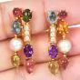 Bvlgari Allegra Multistone & Pearl Drop 18K Gold Earrings|Dover Jewelry|