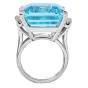 GIA Certified 25.50 Carat Aquamarine Diamond 14K Gold Cocktail Ring |Dover Jewelry|
