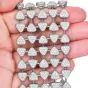 Luxury 10.25cts Diamond Triangle Link 18K Gold Wide Bracelet|Dover Jewelry|