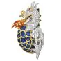 Vintage 18K Gold Dragon Diamond 9.50cts Enamel Brooch|Dover Jewelry|