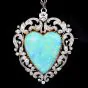 Vintage Tiffany & Co. Heart Opal Diamond 18K Gold Brooch|Dover Jewelry|