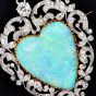 Vintage Tiffany & Co. Heart Opal Diamond 18K Gold Brooch|Dover Jewelry|