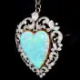 Vintage Tiffany & Co. Heart Opal Diamond 18K Gold Brooch|Dover Jewelry|