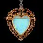 Vintage Tiffany & Co. Heart Opal Diamond 18K Gold Brooch|Dover Jewelry|
