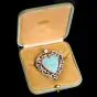 Vintage Tiffany & Co. Heart Opal Diamond 18K Gold Brooch|Dover Jewelry|