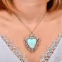 Vintage Tiffany & Co. Heart Opal Diamond 18K Gold Brooch|Dover Jewelry|