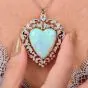 Vintage Tiffany & Co. Heart Opal Diamond 18K Gold Brooch|Dover Jewelry|