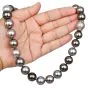 Tahitian Pearl Diamond Statement 14K Gold Necklace |Dover Jewelry|